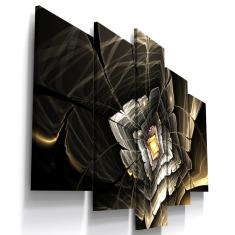 Imagem de Quadros Decorativos Abstrato Vitral Flor Sala Quarto