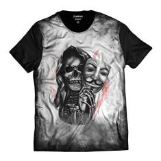 Imagem de Camiseta V de Vingança Caveira Skull Vendetta