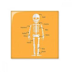 Imagem de Adesivo brilhante de ejo de cerâmica com ilustração de osso humano de desenho animado