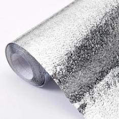 Imagem de Papel Parede Aluminio Impermeavel Folha Autoadesiva Cozinha