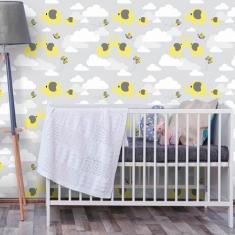 Imagem de Papel de Parede Elefantes nas Nuvens Clean - Qcola