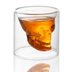 Imagem de Copo Caveira Para Dose 150Ml Tequila Whisky Cristal Skull