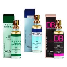 Imagem de Kit 3 Perfume Feminino Amakha Aguas Marinhas Angelina Db - Amakha Pari