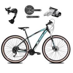 Imagem de Bicicleta Aro 29 Ksw Xlt Alívio E Altus 27v Freio Hidráulico Garfo Trava Pneu Faixa - Preto-azul Tam.17