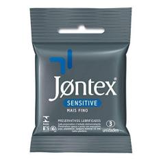 Imagem de Preservativo Camisinha Jontex Sensitive 3 Unidades, Jontex, Branco, 3un