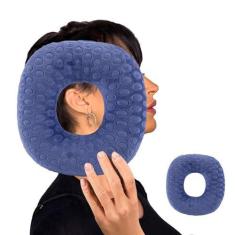 Imagem de Travesseiro de piercing de orelha para pessoas que dormem de lado com orifício para dor de ouvido CNH, travesseiro de donut para liberar inflamação no ouvido, úlceras de pressão, dor de ouvido,