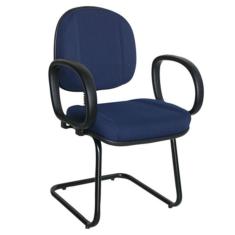 Imagem de Cadeira Gerente Com Base Fixa Em S Com Braço Linha Classic