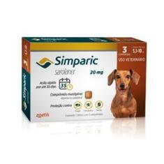 Imagem de Simparic 20mg Anti Pulga E Carrapato Cães De 5,1 A 10kg 3 Comprimidos - Zoetis