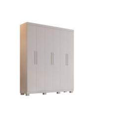 Imagem de Guarda Roupa Sevilha 6 Portas 4 Gavetas Puxador Em Madeira - Benetil