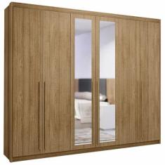 Imagem de Guarda Roupa Casal 6 Gavetas Espelho Dubai Majestic Nature   - Vlr Móv