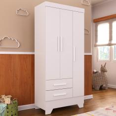 Imagem de Guarda-roupa Infantil Doce Sonho 3 Portas 2 Gavetas Branco - Panorama Móveis