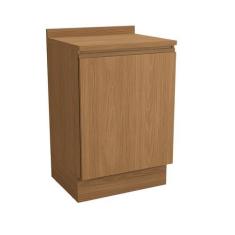 Imagem de Balcão de Cozinha 600mm 1 Porta com Tampo de Madeira Canela - Kappesbe