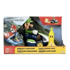 Imagem de Brinquedo Carrinho Super Mario Kart Luigi Spin Out Candide
