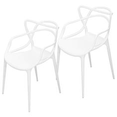 Imagem de Kit 2 Cadeiras Allegra Design Cozinha Sala De Estar Jantar Empilhável Trato - 