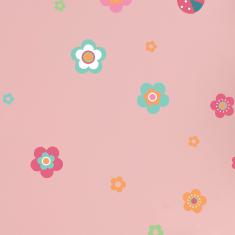 Imagem de Adesivo de Parede Infantil Joaninhas e Flores