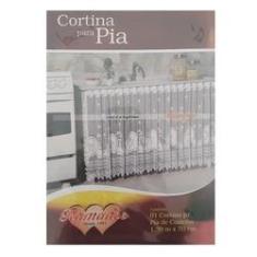 Imagem de Cortina Para Pia Cozinha De Renda  Grossa 130 X 70cm