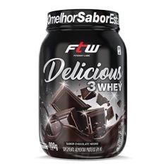 Imagem de Delicious 3 Whey - 900g Chocolate Negro - FTW