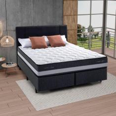 Imagem de Colchão King Molas Maxspring Madri 193x203x27cm Herval Marrom/Branco