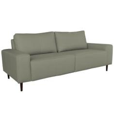 Imagem de Sofá 04 Lugares Sala De Estar Recepção 260cm Bipartido Brad Couro Fend