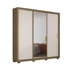 Imagem de Guarda Roupa De Casal 3 Portas Portugal Amendola/Off White - Mercado D