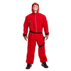Imagem de Fantasia Adulto Macacão Vermelho La Casa de Papel + mascara salvador d