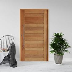 Imagem de Kit Porta De Madeira  210x140cm Batente 14cm Fechadura 803 Ro