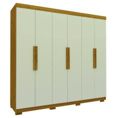 Imagem de Guarda Roupas Casal 6 Portas 2 Gavetas Império Naturale / Off White Gelius