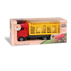 Imagem de Caminhão Cowboy Rodeio Transporta Cavalos E Bois - Brinquedo