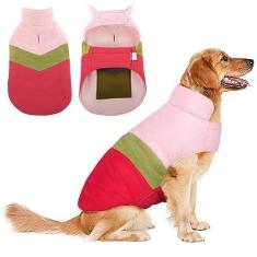 Imagem de Casaco de inverno para cães, ASENKU para cães, xadrez, reversível, impermeável, para clima frio, roupas para cães pequenos, médios e grandes