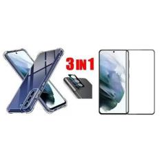 Imagem de Kit S21fe - Pelicula De Vidro 3D + Capa Anti Impacto + Pelicula De Cam