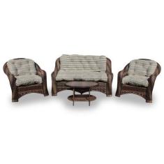 Imagem de Conjunto De Sofá Fibra Sintética Melo - 1 Sofá 2 L + 2 Poltronas + 1 M