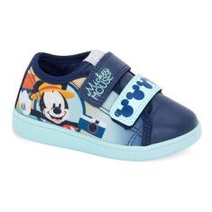 Imagem de  Tênis Infantil Masculino Mickey Mouse Disney Nº27 Cor Azul - Sugar Shoes