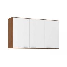 Imagem de Armário Aéreo p/ Cozinha Firenze c/ 3 Portas 120cm Amendola/Branco - Demóbile