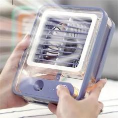 Imagem de Mini Ventilador Portátil 3 Velocidades Led Umidificador Ar - Rhos