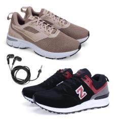 Imagem de Tênis Feminino Esporte Academia + Fone de Ouvido Fio Kit 2 - BFK, Verm