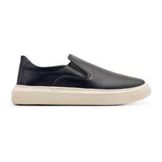 Imagem de Tênis Slip-on 100% Couro Fortis Santorini Midnigth Masculino-Masculino