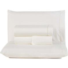 Imagem de Jogo De Lençol Queen Top Line 180 Fios 4 Peças - Marfim