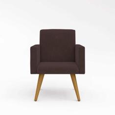 Imagem de Kit 09 Cadeiras Poltronas Decorativa - Escritório - Recepção Cor:marrom