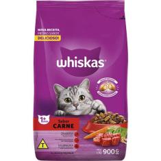 Imagem de Ração Whiskas Carne para Gatos Adultos - 900 g