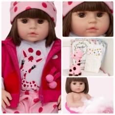 Imagem de Boneca Reborn Barata Nicole Girafinha 9 Itens Envio 24 Hrs - Cegonha R