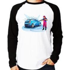 Imagem de Camiseta Raglan Lava Jato Mulher Manga Longa - Foca Na Moda