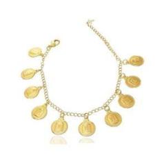 Imagem de Pulseira Feminina Dez Mandamentos Visujóias Folheado 18K
