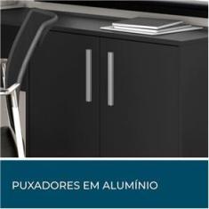 Imagem de Mesa De Canto Em L Para Escritório Com 2 Gavetas E 3 Portas 