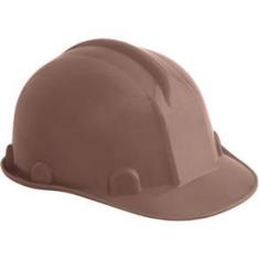 Imagem de Capacete aba frontal marrom com carneira plastica classe b ca 31469 selo inmetro - Vonder