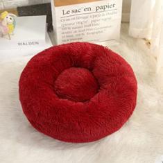 Imagem de Cama calmante para cães e gatos, cama redonda lavável antiderrapante fofa de pelúcia falsa donut cama de gato para cães pequenos, médios e grandes - diâmetro inferior à prova d'água 39 pol