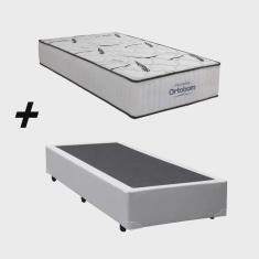 Imagem de Cama Box Solteiro + Colchão Ortobom Highfoam Espuma hr 45 High Resilience 68x88x188