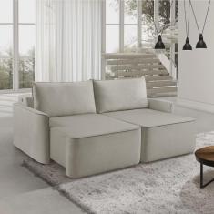 Imagem de Sofá Retrátil 220cm com Kit Entrada USB 4 Lugares Moon 2321 Estofart