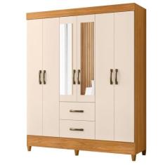 Imagem de Guarda Roupa Mobi 6 Portas com Espelho Albatroz