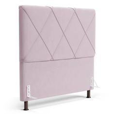 Imagem de Cabeceira Cama Box Casal Queen Size Mel 160cm Com Frame Suede Rosa Bebê - Desk Design