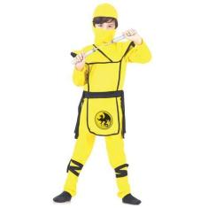 Imagem de Fantasia Guerreiro Ninja Amarelo Infantil